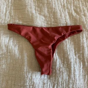 Rust colored thong bikini by Mikoh